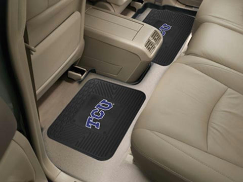 FanMats Texas Christian University  Backseat Utility Mats 2 Pack 14x17