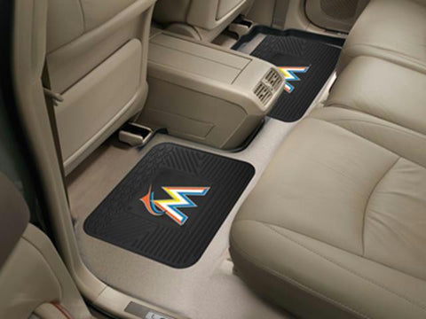 FanMats MLB - Miami Marlins  Backseat Utility Mats 2 Pack 14x17