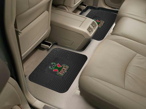 FanMats NBA - Milwaukee Bucks  Backseat Utility Mats 2 Pack 14x17