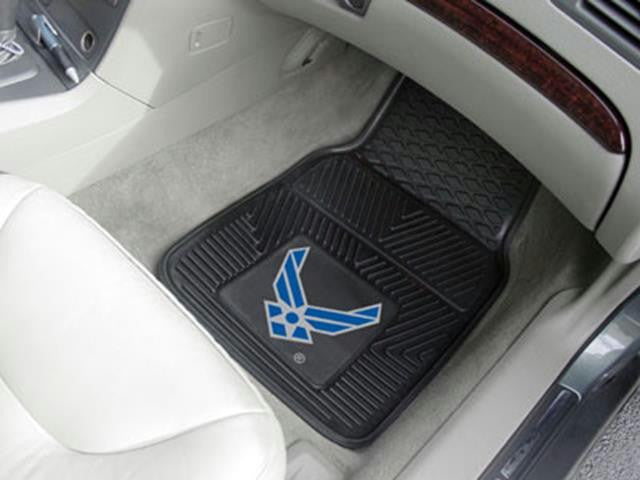 FanMats Air Force Heavy Duty 2-Piece Vinyl Car Mats 18x27