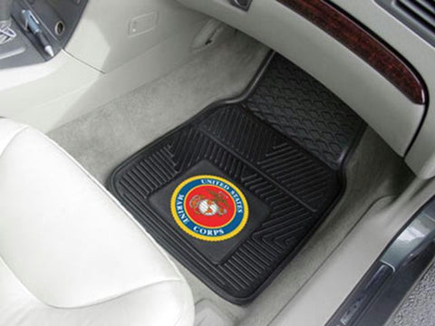 FanMats Marines Heavy Duty 2-Piece Vinyl Car Mats 18x27