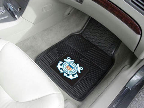 FanMats Coast Guard Heavy Duty 2-Piece Vinyl Car Mats 18x27