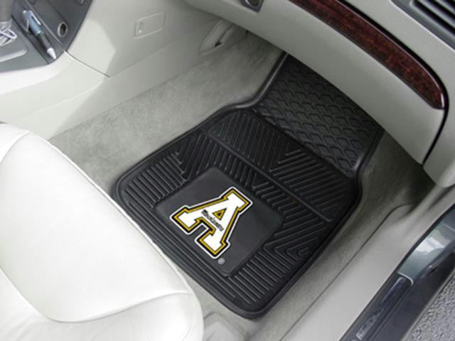 FanMats Appalachian State Heavy Duty 2-Piece Vinyl Car Mats 18x27