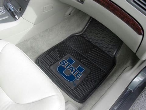 FanMats Utah State Heavy Duty 2-Piece Vinyl Car Mats 18x27