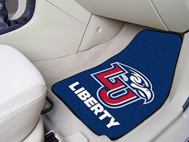 FanMats Liberty University 2-pc Printed Carpet Car Mat Set