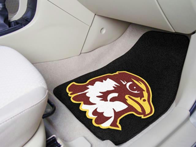 FanMats Quincy University 2-piece Carpeted Car Mats 18x27