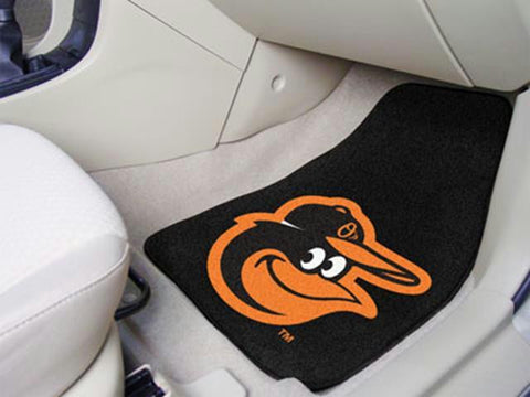 FanMats MLB - Baltimore Orioles Cartoon Bird 2-piece Carpeted Car Mats 18x27