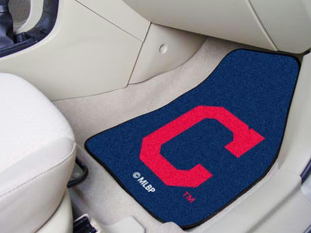 FanMats MLB - Cleveland Indians Block-C 2-piece Carpeted Car Mats 18x27