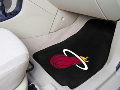 FanMats NBA - Miami Heat 2-piece Carpeted Car Mats 18x27