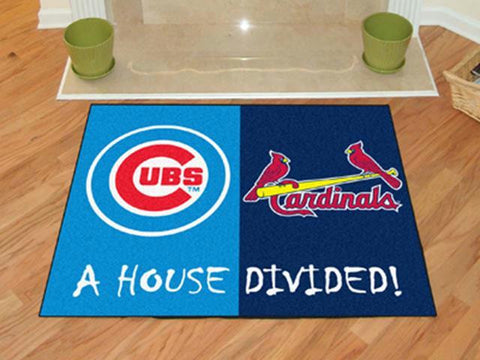 FanMats MLB - Chicago Cubs - St. Louis Cardinals House Divided Rugs 34x45