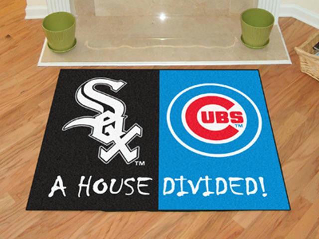 FanMats MLB - Chicago White Sox - MLB - Chicago Cubs House Divided Rugs 34x45