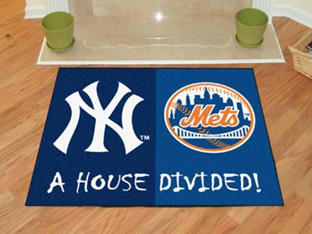 FanMats MLB - New York Yankees - MLB - New York Mets House Divided Rugs 34x45