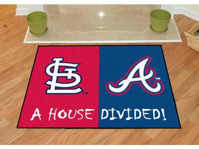 FanMats MLB - Cardinals - Braves Divided Rugs 34x45