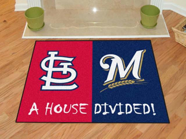 FanMats MLB - Cardinals - Brewers Divided Rugs 34x45