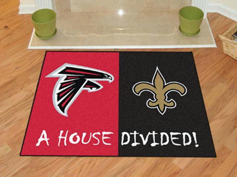 FanMats NFL - Atlanta Falcons - New Orleans Saints House Divided Rugs 34x45