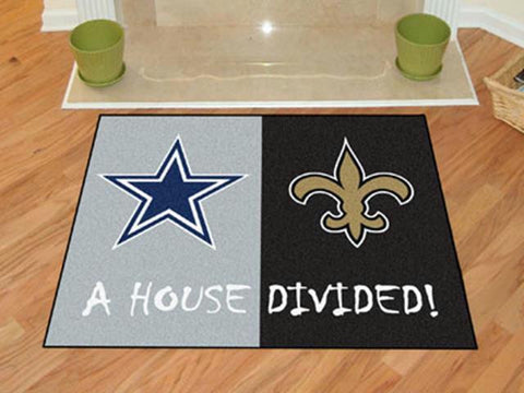 FanMats NFL - Dallas Cowboys - New Orleans Saints House Divided Rugs 34x45