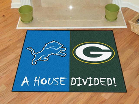 FanMats NFL - Detroit Lions - Green Bay Packers House Divided Rugs 34x45