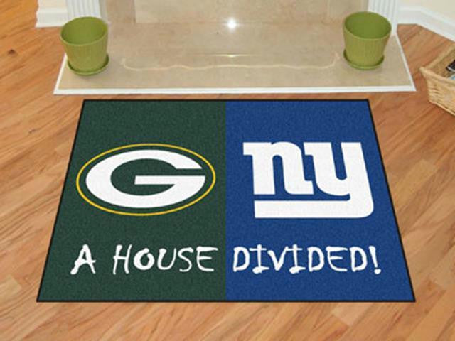 FanMats NFL - Green Bay Packers - New York Giants House Divided Rugs 34x45