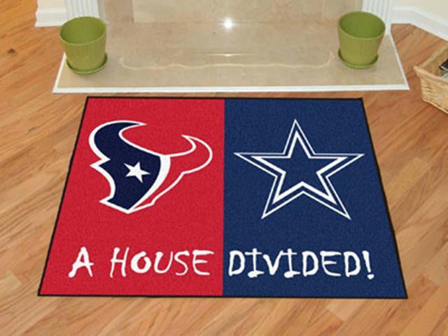 FanMats NFL - Houston Texans - Dallas Cowboys House Divided Rugs 34x45