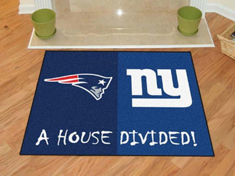FanMats NFL - New England Patriots - New York Giants House Divided Rugs 34x45