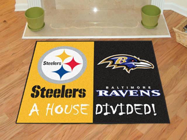 FanMats NFL - Pittsburgh Steelers - Baltimore Ravens House Divided Rugs 34x45
