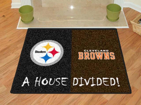 FanMats NFL - Pittsburgh Steelers-Cleveland Browns House Divided Rugs 34x45