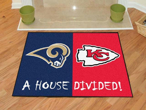 FanMats NFL - St. Louis Rams - Kansas City Chiefs House Divided Rugs 34x45