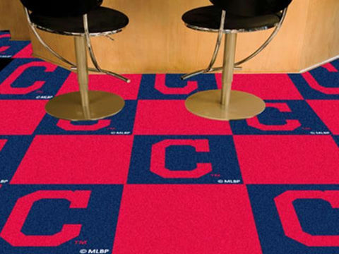 FanMats MLB - Cleveland Indians Block-C Carpet Tiles 18x18 tiles