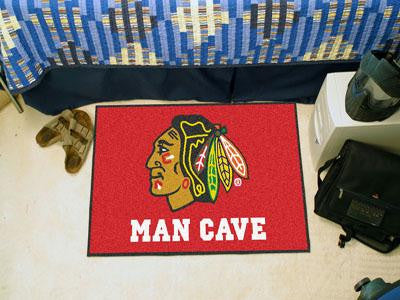 FanMats  Chicago Blackhawks Man Cave Starter Rug 19x30