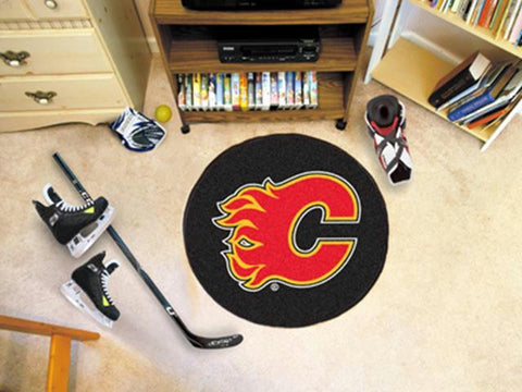 FanMats Calgary Flames Puck Mat  27 diameter