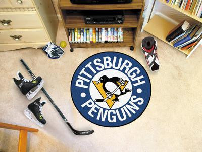 FanMats Pittsburgh Penguins Puck Mat  27 diameter