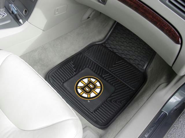 FanMats Boston Bruins 2-pc Heavy Duty Vinyl Car Mat Set 18x27