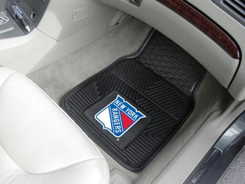 FanMats New York Rangers 2-pc Heavy Duty Vinyl Car Mat Set 18x27