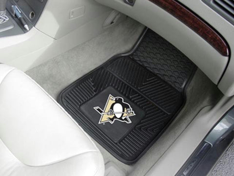 FanMats Pittsburgh Penguins 2-pc Heavy Duty Vinyl Car Mat Set 18x27