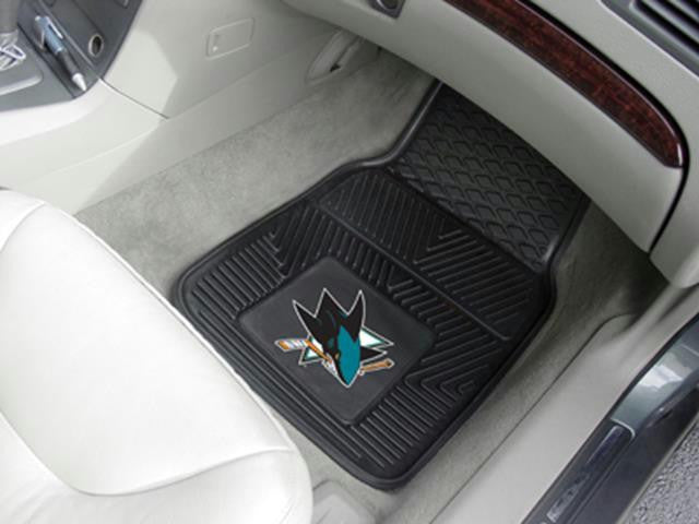 FanMats San Jose Sharks 2-pc Heavy Duty Vinyl Car Mat Set 18x27