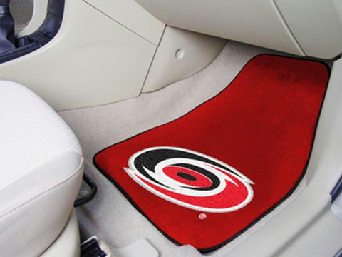 FanMats Carolina Hurricanes 2-pc Printed Carpet Car Mats 18x27