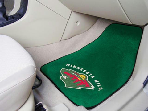 FanMats Minnesota Wild 2-pc Printed Carpet Car Mats 18x27