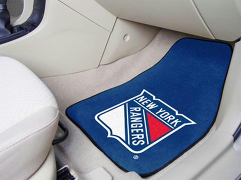 FanMats New York Rangers 2-pc Printed Carpet Car Mats 18x27