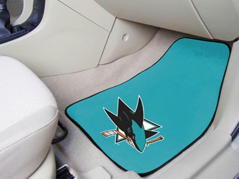 FanMats San Jose Sharks 2-pc Printed Carpet Car Mats 18x27