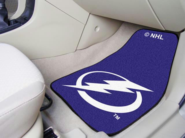 FanMats Tampa Bay Lightning 2-pc Printed Carpet Car Mats 18x27