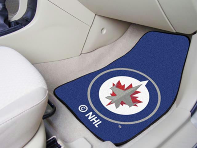 FanMats Winnipeg Jets 2-pc Printed Carpet Car Mat Set 18x27