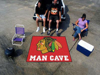 FanMats  Chicago Blackhawks Man Cave Tailgater Rug 60x72