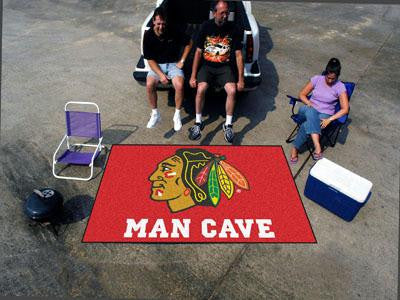 FanMats  Chicago Blackhawks Man Cave UltiMat Rug 60x96