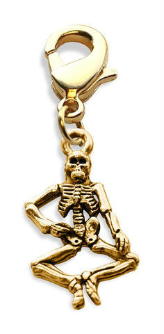 Skeleton Charm Dangle in Gold