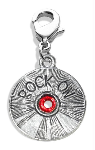 Rock On CD Charm Dangle in Silver