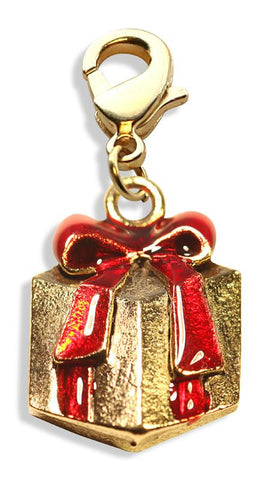 Christmas Present Charm Dangle in Gold