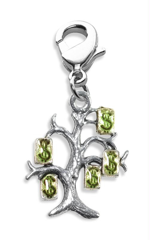 Money Tree Charm Dangle in Silver