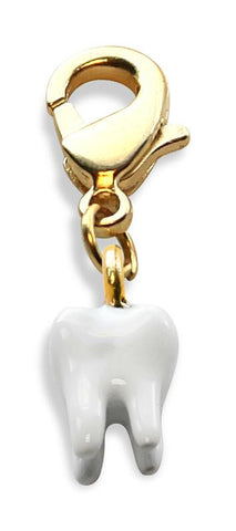 Tooth Charm Dangle in Gold