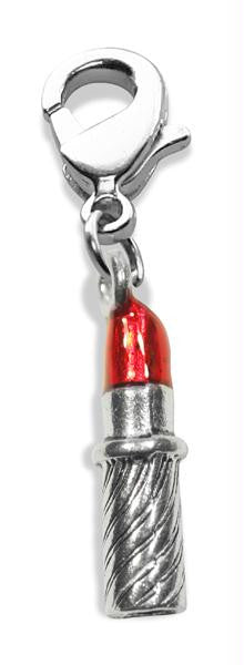 Lipstick Charm Dangle in Silver