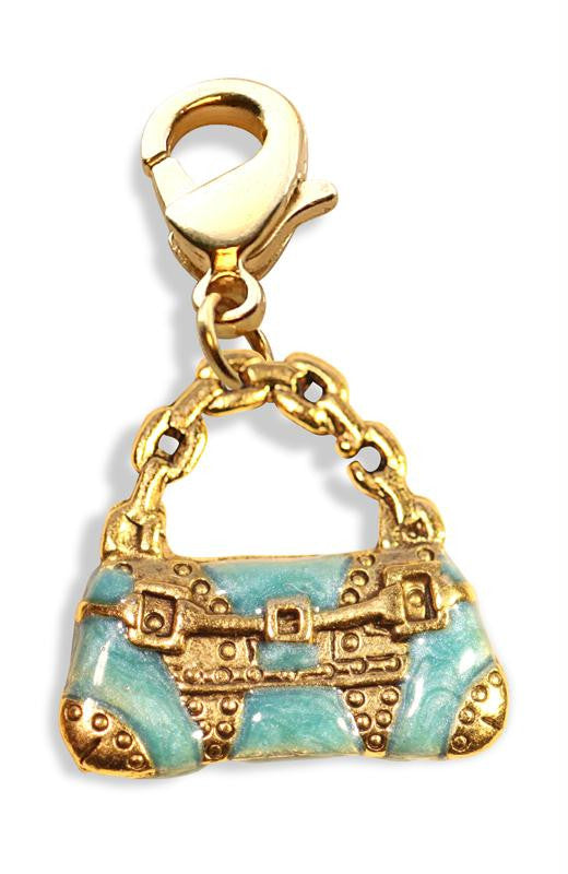 Retro Purse Charm Dangle in Gold